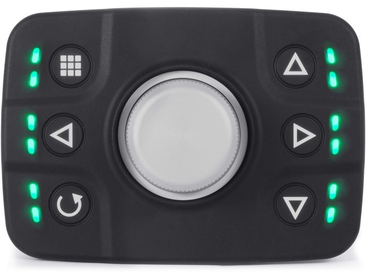 Blink Marine PWTR6, CAN-näppäimistö kuudella näppäimellä ja alumiinisella kiertovalitsimella, vihreät LED-merkkivalot palavat