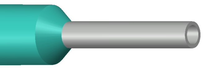 Engeser A0.34-6ET — eristetty pääteholkki 0,34 mm², turkoosi kaulus