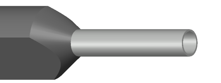 Engeser A0.75-10ET2 — eristetty kaksoispääteholkki 2 × 0,75 mm², harmaa kaulus