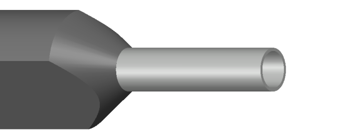 Engeser A0.75-8ET2 — eristetty kaksoispääteholkki 2 × 0,75 mm², harmaa kaulus