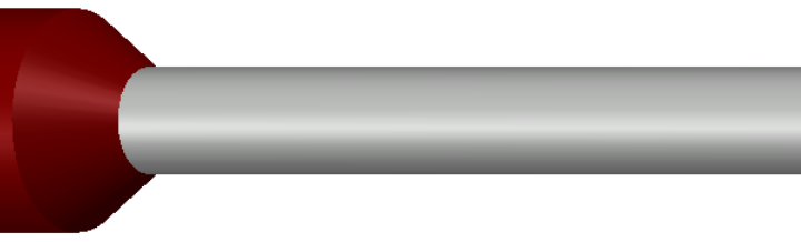 Engeser A1.5-18ET — eristetty pääteholkki 1,5 mm², punainen kaulus