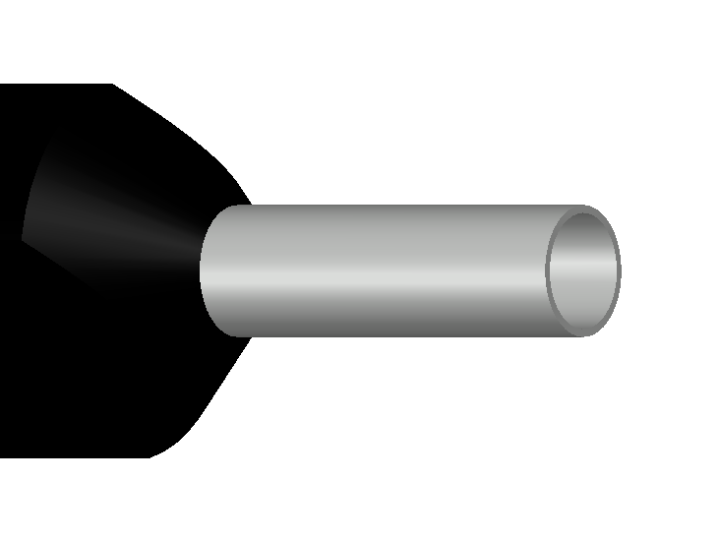 Engeser A1.5-8ET2 — eristetty kaksoispääteholkki 2 × 1,5 mm², musta kaulus