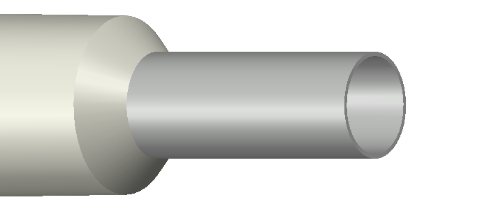 Engeser A10-12ET — eristetty pääteholkki 10,0 mm², norsunluu kaulus