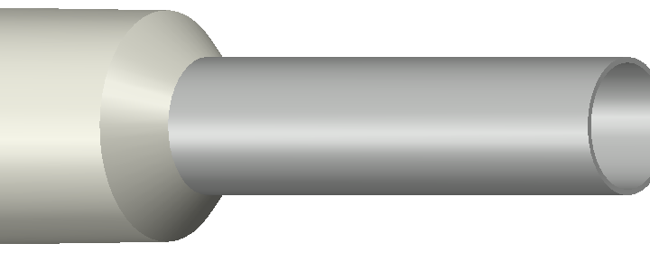 Engeser A10-18ET — eristetty pääteholkki 10,0 mm², norsunluu kaulus