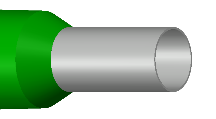 Engeser A16-12ET — eristetty pääteholkki 16,0 mm², vihreä kaulus
