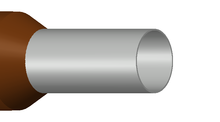Engeser A25-16ET — eristetty pääteholkki 25,0 mm², ruskea kaulus
