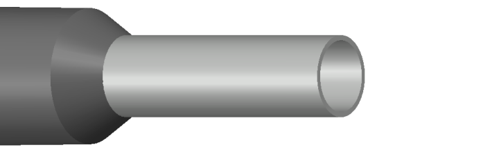 Engeser A4-10ET — eristetty pääteholkki 4,0 mm², harmaa kaulus