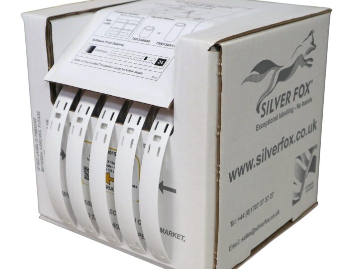 Silver Fox Fox PVC -nippusidemerkintöjen annostelupakkaus, valkoiset laput