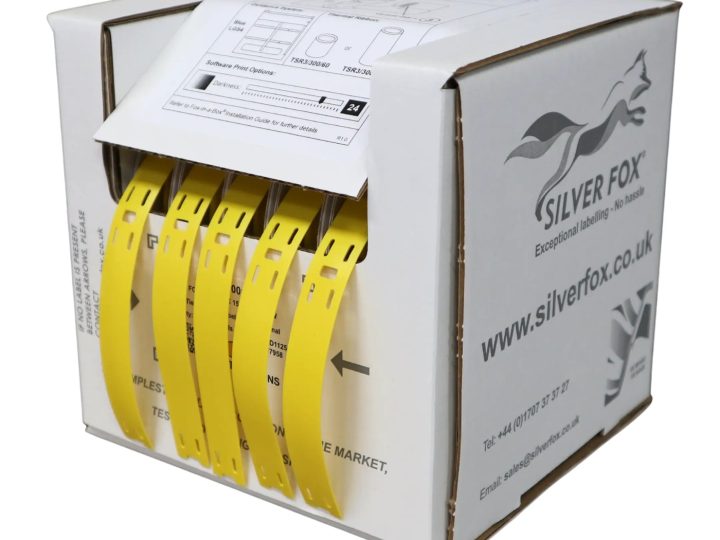 Silver Fox Fox PVC -nippusidemerkintöjen annostelupakkaus, keltaiset laput