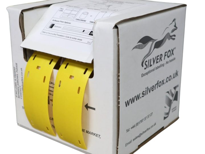 Silver Fox Fox PVC -nippusidemerkintöjen annostelupakkaus, keltaiset laput