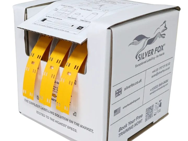 Silver Fox Fox-Flo -nippusidemerkintöjen annostelupakkaus, keltaiset UV-kestävät LSZH-laput