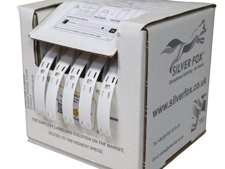 Silver Fox Fox PVC -nippusidemerkintöjen annostelupakkaus, valkoiset laput