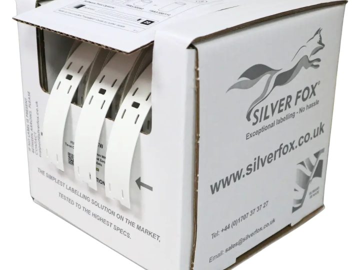 Silver Fox Fox-Flo -nippusidemerkintöjen annostelupakkaus, valkoiset UV-kestävät LSZH-laput